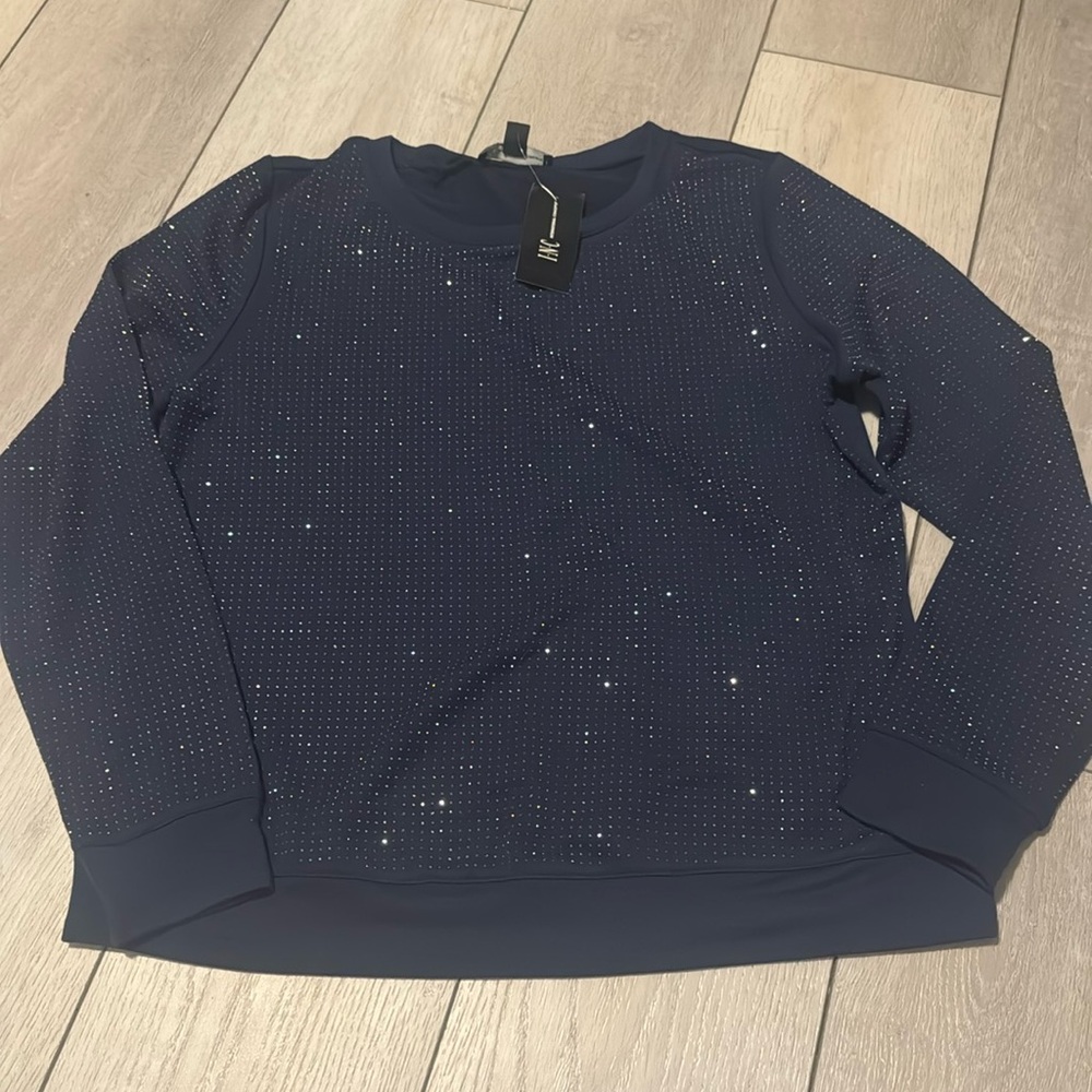 NWT INC Sparkle Stud Sweatshirt Size S
